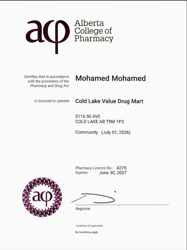 Pharmacy License